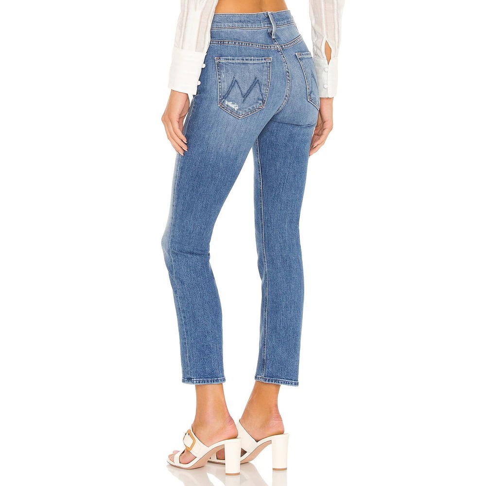 MOTHER Mid Rise Dazzler Ankle Cut & Paste Straight Leg Jeans Size 25 $228 - Picture 4 of 9